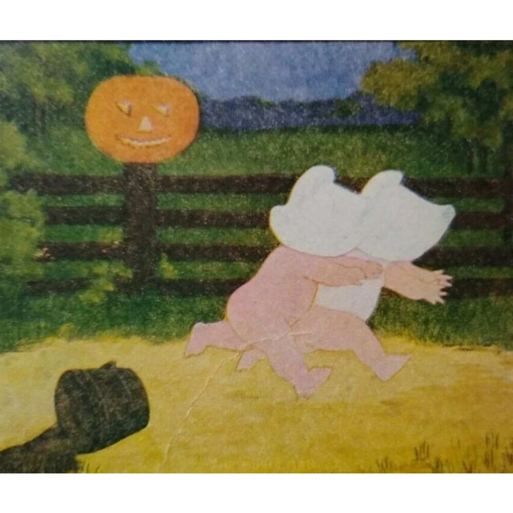 Halloween Postcard J I Austin Children The Bogie Man Original Undivided Antique